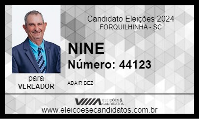 Candidato NINE 2024 - FORQUILHINHA - Eleições