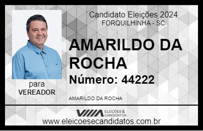 Candidato AMARILDO DA ROCHA 2024 - FORQUILHINHA - Eleições