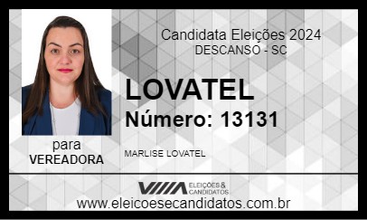 Candidato LOVATEL 2024 - DESCANSO - Eleições