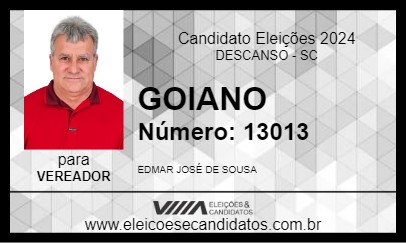 Candidato GOIANO 2024 - DESCANSO - Eleições