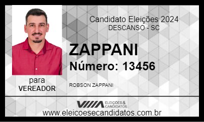 Candidato ZAPPANI 2024 - DESCANSO - Eleições