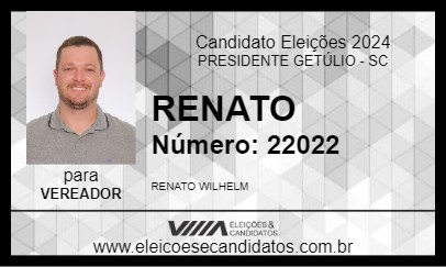 Candidato RENATO 2024 - PRESIDENTE GETÚLIO - Eleições