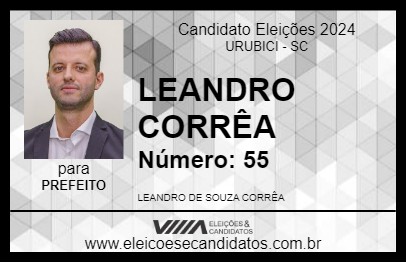 Candidato LEANDRO CORRÊA 2024 - URUBICI - Eleições