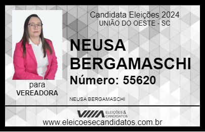 Candidato NEUZA BERGAMASCHI 2024 - UNIÃO DO OESTE - Eleições