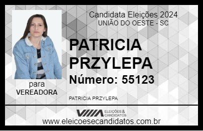 Candidato PATRICIA PRZYLEPA 2024 - UNIÃO DO OESTE - Eleições