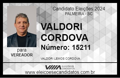 Candidato VALDORI CORDOVA 2024 - PALMEIRA - Eleições