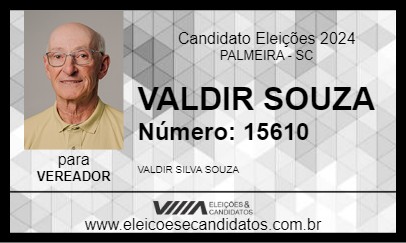 Candidato VALDIR SOUZA 2024 - PALMEIRA - Eleições