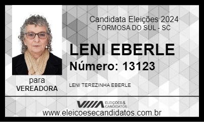 Candidato LENI EBERLE 2024 - FORMOSA DO SUL - Eleições