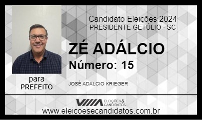 Candidato ZÉ ADÁLCIO 2024 - PRESIDENTE GETÚLIO - Eleições