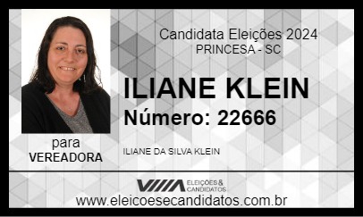 Candidato ILIANE KLEIN 2024 - PRINCESA - Eleições