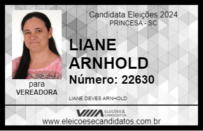 Candidato LIANE ARNHOLD 2024 - PRINCESA - Eleições