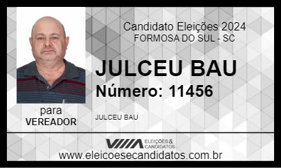 Candidato JULCEU BAU 2024 - FORMOSA DO SUL - Eleições