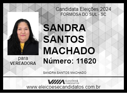 Candidato SANDRA SANTOS MACHADO 2024 - FORMOSA DO SUL - Eleições