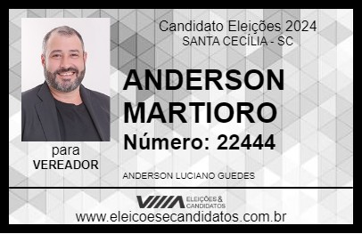 Candidato ANDERSON MARTIORO 2024 - SANTA CECÍLIA - Eleições