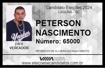 Candidato PETERSON NASCIMENTO 2024 - LAGUNA - Eleições