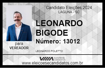 Candidato LEONARDO BIGODE 2024 - LAGUNA - Eleições