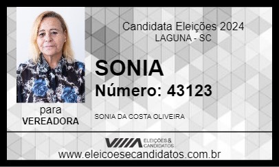 Candidato SONIA 2024 - LAGUNA - Eleições