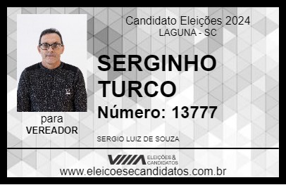 Candidato SERGINHO TURCO  2024 - LAGUNA - Eleições