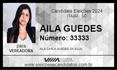 Candidato AILA GUEDES 2024 - ITAJAÍ - Eleições