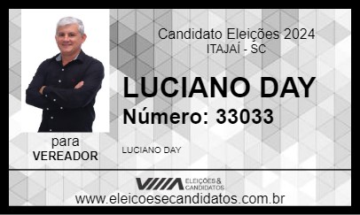 Candidato LUCIANO DAY 2024 - ITAJAÍ - Eleições