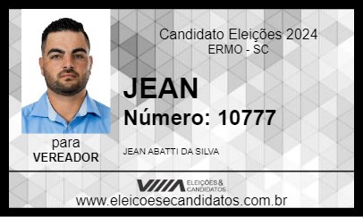 Candidato JEAN 2024 - ERMO - Eleições