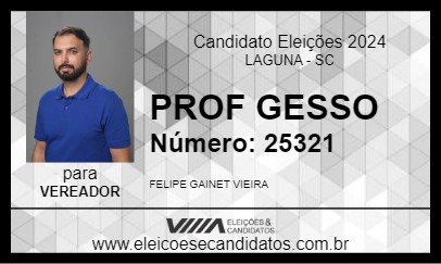 Candidato PROF GESSO 2024 - LAGUNA - Eleições