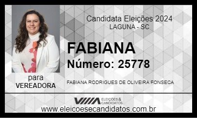 Candidato FABIANA 2024 - LAGUNA - Eleições