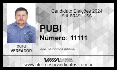 Candidato PUBI 2024 - SUL BRASIL - Eleições