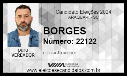 Candidato BORGES 2024 - ARAQUARI - Eleições