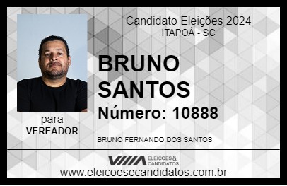 Candidato BRUNO SANTOS 2024 - ITAPOÁ - Eleições