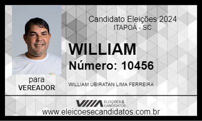 Candidato WILLIAM 2024 - ITAPOÁ - Eleições