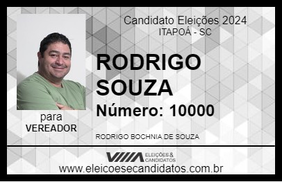 Candidato RODRIGO SOUZA 2024 - ITAPOÁ - Eleições