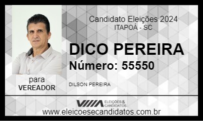 Candidato DICO PEREIRA 2024 - ITAPOÁ - Eleições