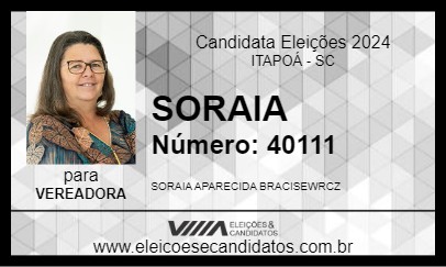 Candidato SORAIA 2024 - ITAPOÁ - Eleições