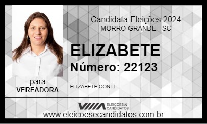 Candidato ELIZABETE 2024 - MORRO GRANDE - Eleições