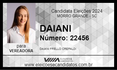 Candidato DAIANI 2024 - MORRO GRANDE - Eleições