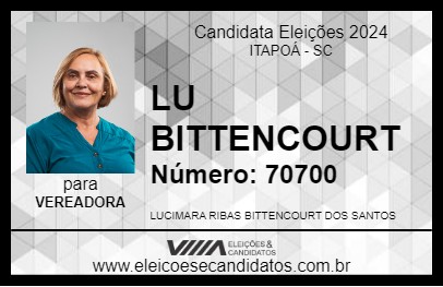 Candidato LU BITTENCOURT 2024 - ITAPOÁ - Eleições