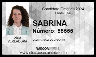 Candidato SABRINA 2024 - ERMO - Eleições