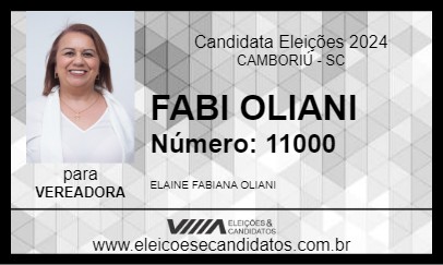 Candidato FABI OLIANI 2024 - CAMBORIÚ - Eleições