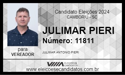 Candidato JULIMAR PIERI 2024 - CAMBORIÚ - Eleições