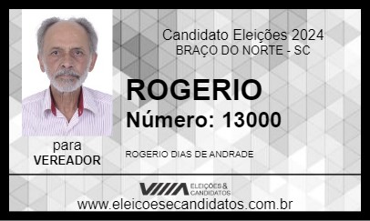 Candidato ROGERIO 2024 - BRAÇO DO NORTE - Eleições