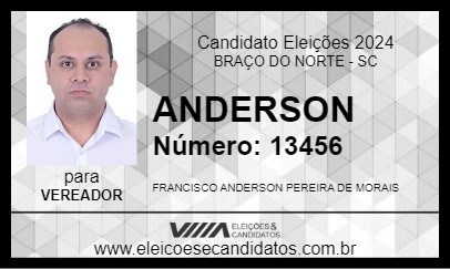 Candidato ANDERSON 2024 - BRAÇO DO NORTE - Eleições