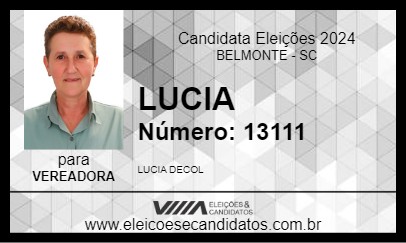 Candidato LUCIA 2024 - BELMONTE - Eleições