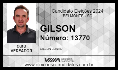 Candidato GILSON 2024 - BELMONTE - Eleições