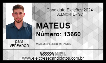 Candidato MATEUS 2024 - BELMONTE - Eleições