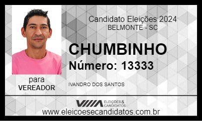 Candidato CHUMBINHO 2024 - BELMONTE - Eleições