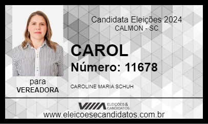 Candidato CAROL 2024 - CALMON - Eleições