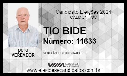 Candidato TIO BIDE 2024 - CALMON - Eleições