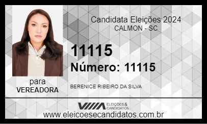 Candidato BERENICE 2024 - CALMON - Eleições