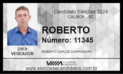 Candidato ROBERTO 2024 - CALMON - Eleições